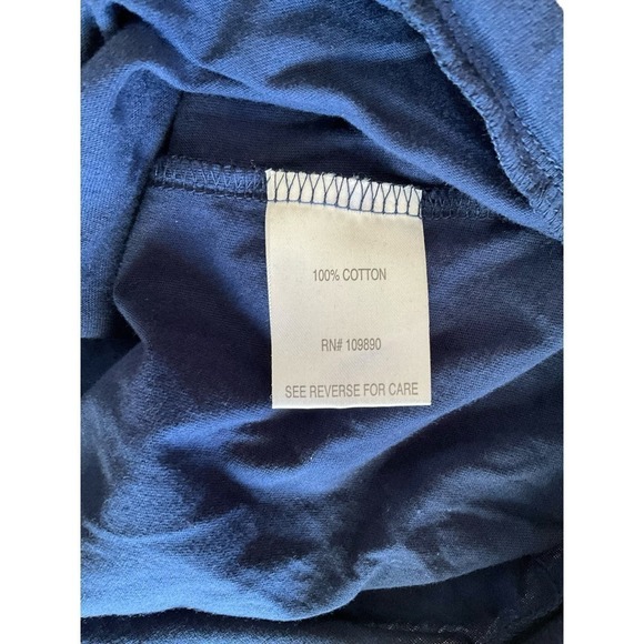 Seven7 Blouse Top Womens M Blue Sleeveless Crewneck Casual Cotton Activewear - Picture 4 of 6